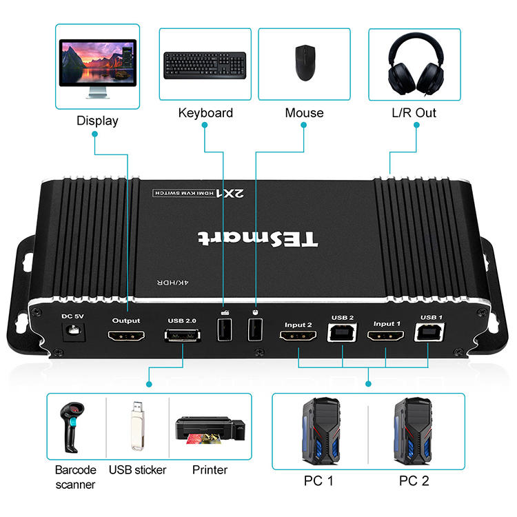 custom kvm switch hdmi dual monitor supplier for checkout counter-2