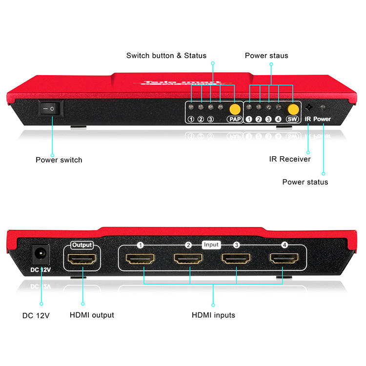 Tesla Elec top 5 port hdmi switch directly sale for media player-1