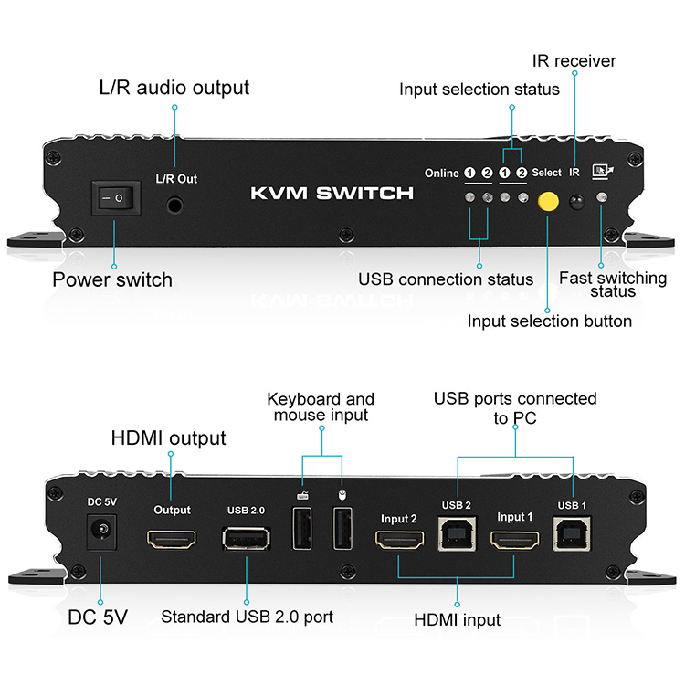 Tesla Elec best seamless kvm switch customized for computer