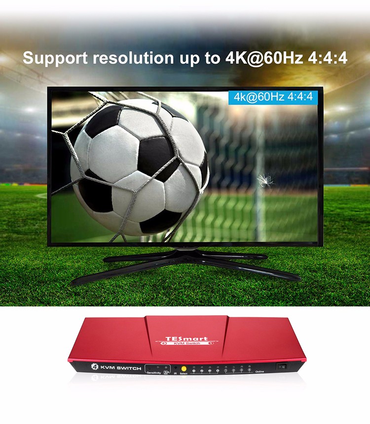 aluminum alloy hdmi kvm with good price for television