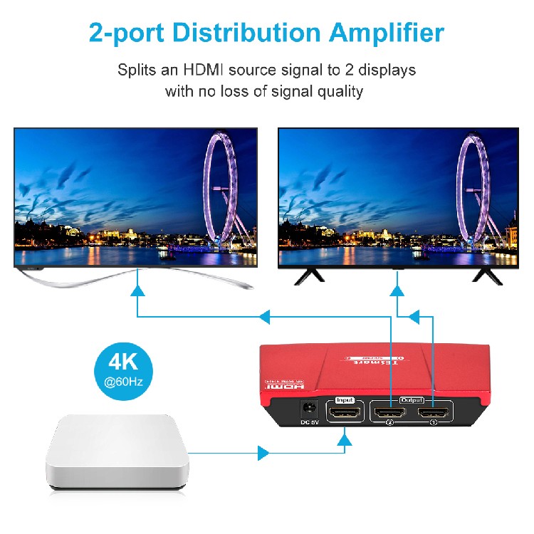 Tesla Elec hdmi splitter for dual monitors supplier for DVD player