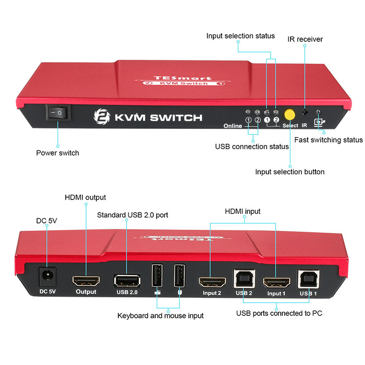 Tesla Elec seamless remote kvm switch supplier for computer