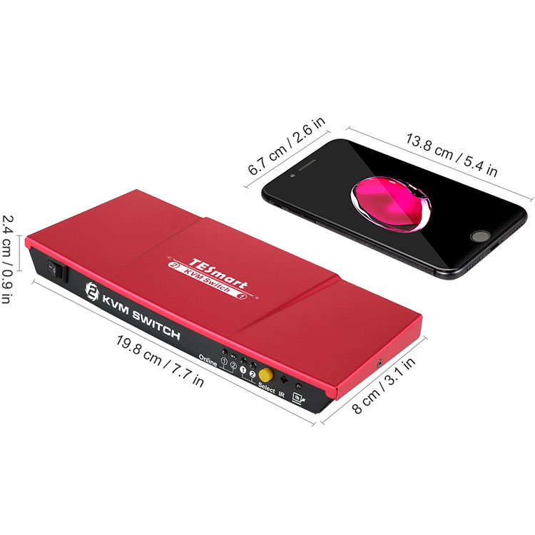 seamless kvm switch dual monitor 4port supplier for computer