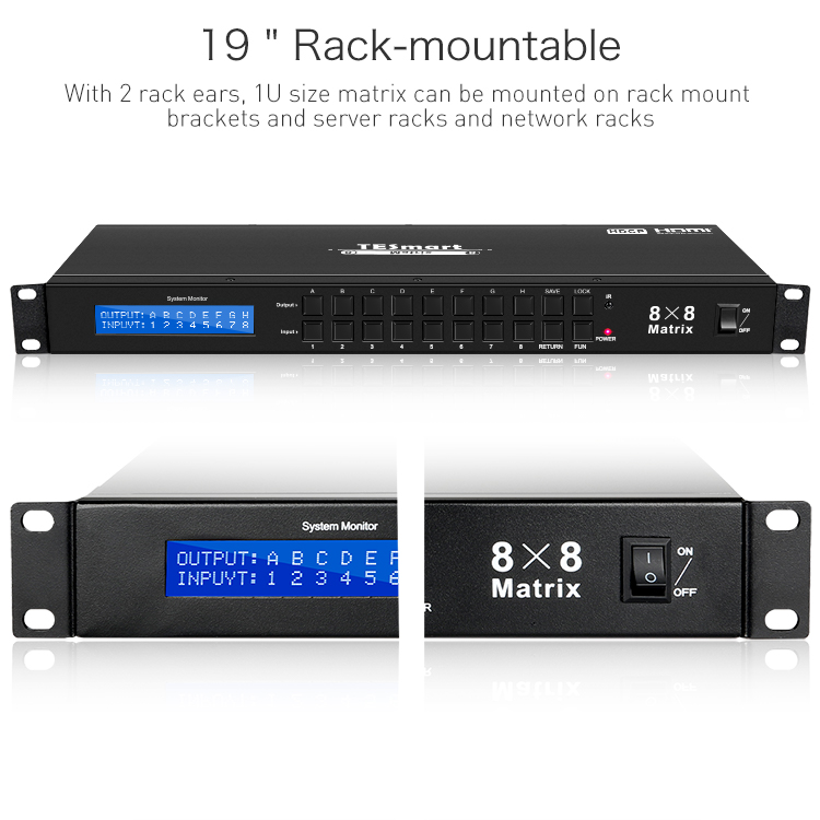 support 1080p 4k hdmi matrix switcher 8x8 supplier for media player-12