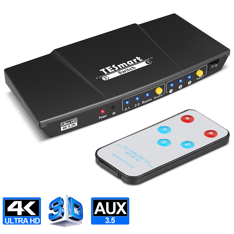 Tesla Elec 4x1 hdmi switch customized for media player