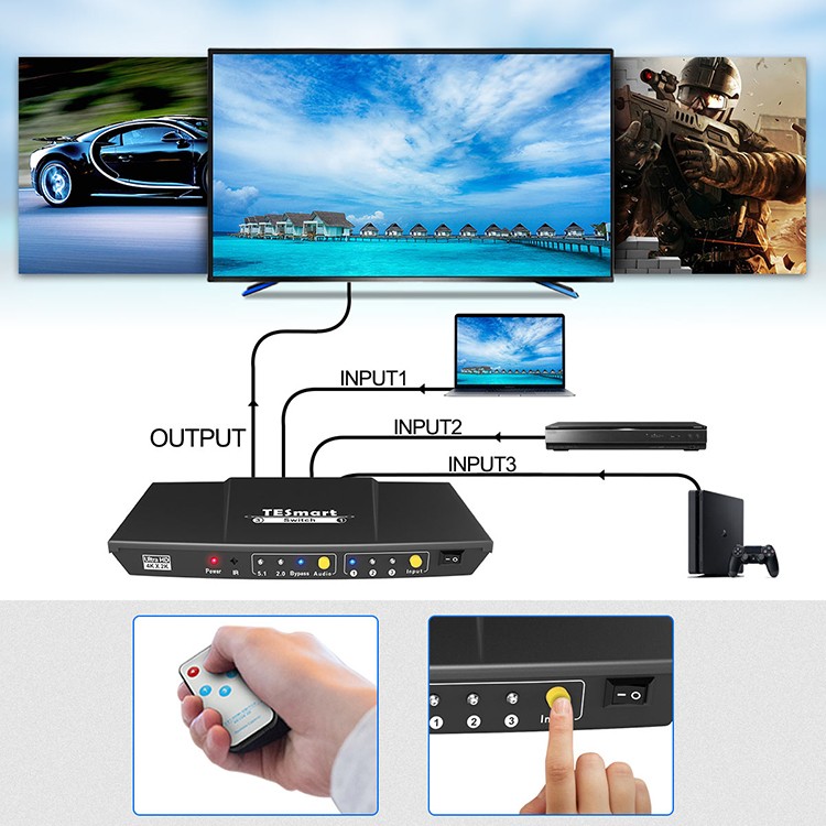 Tesla Elec 16x1 hdmi switch customized for DVD player