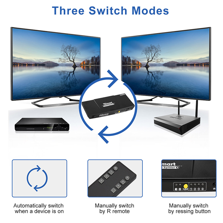 Tesla Elec top hdmi switch splitter with good price for display devices