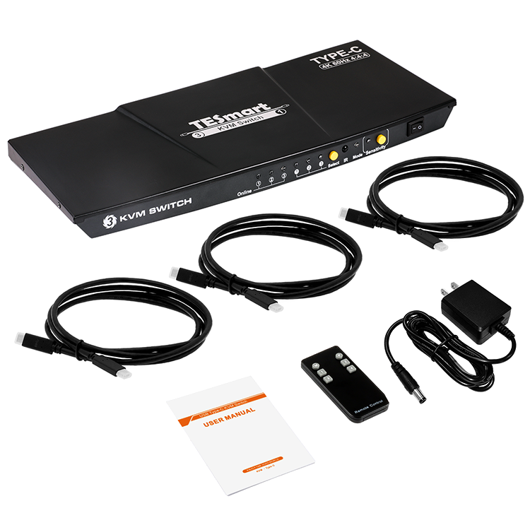 Tesla Elec kvm switch 2 port wholesale for checkout counter