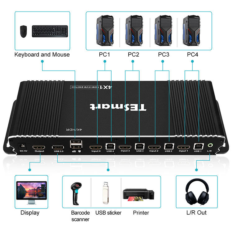 Tesla Elec kvm switch 8 port wholesale for television-2