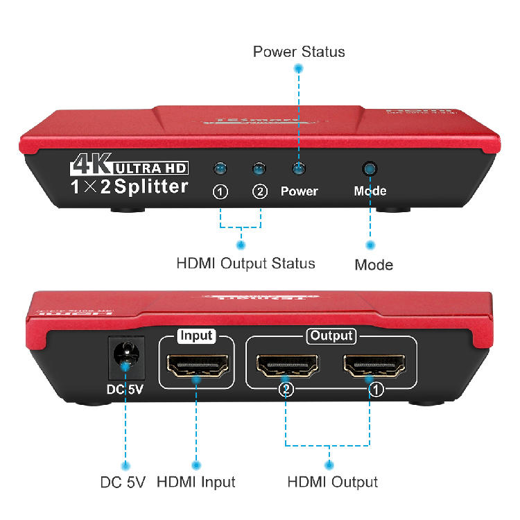 support full hd 4k hdmi splitter 1 in 2 out 1x16 customized for display device-1