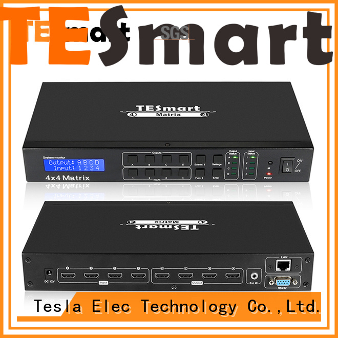 Tesla Elec high quality hdmi matrix 2x4 directly sale for audio