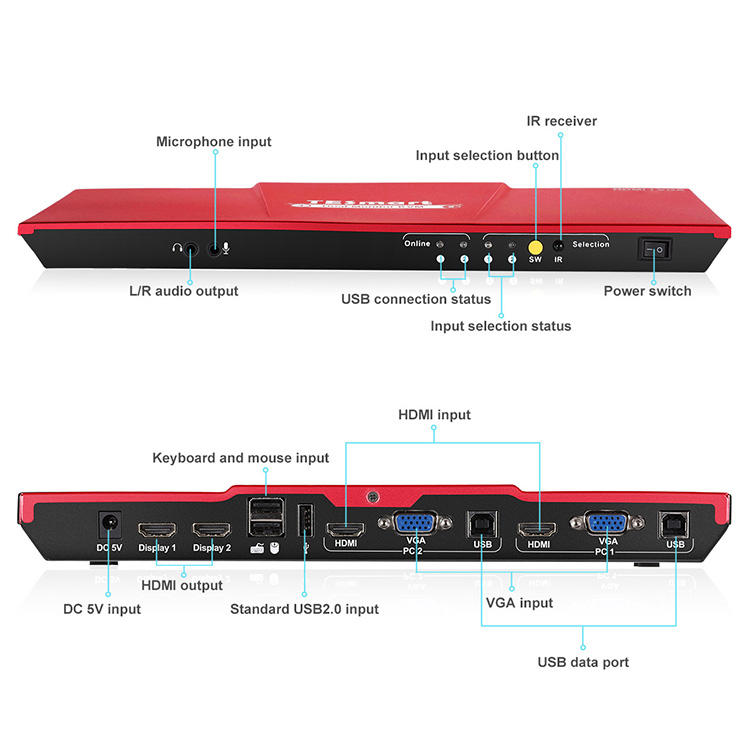 Tesla Elec high quality kvm switch price for display device-1