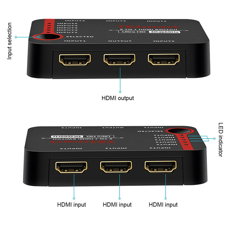 high speed 5 port hdmi switch switch manufacturer for media player-1