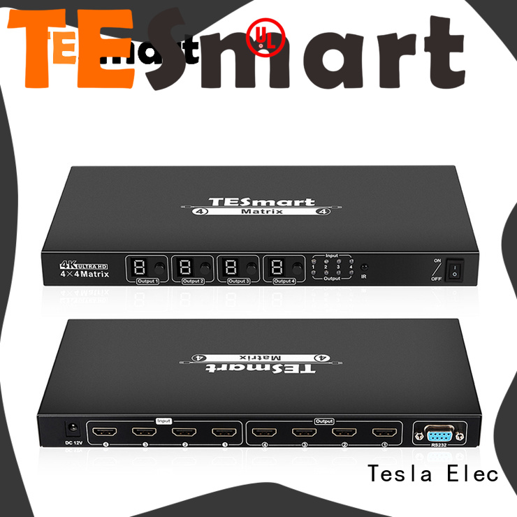 Tesla Elec compatible hdmi matrix 4x2 supplier for media player