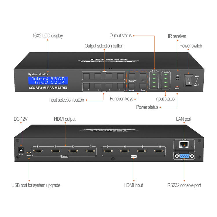 Tesla Elec hdmi matrix factory price for computers-1