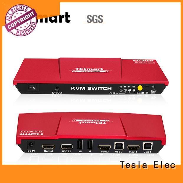 Tesla Elec aluminum alloy kvm switch 8 port customized for printer