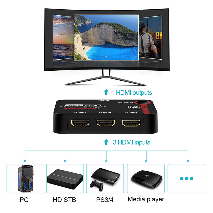 compatible dual hdmi switch factory for DVD player-2