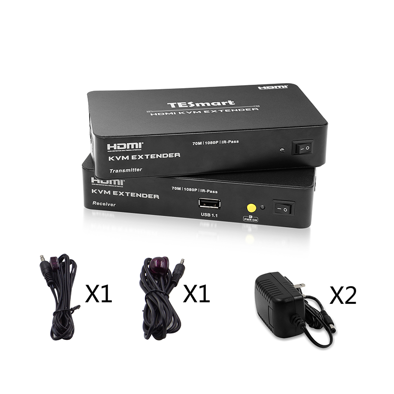 aluminum alloy kvm extender hdmi factory price for TV