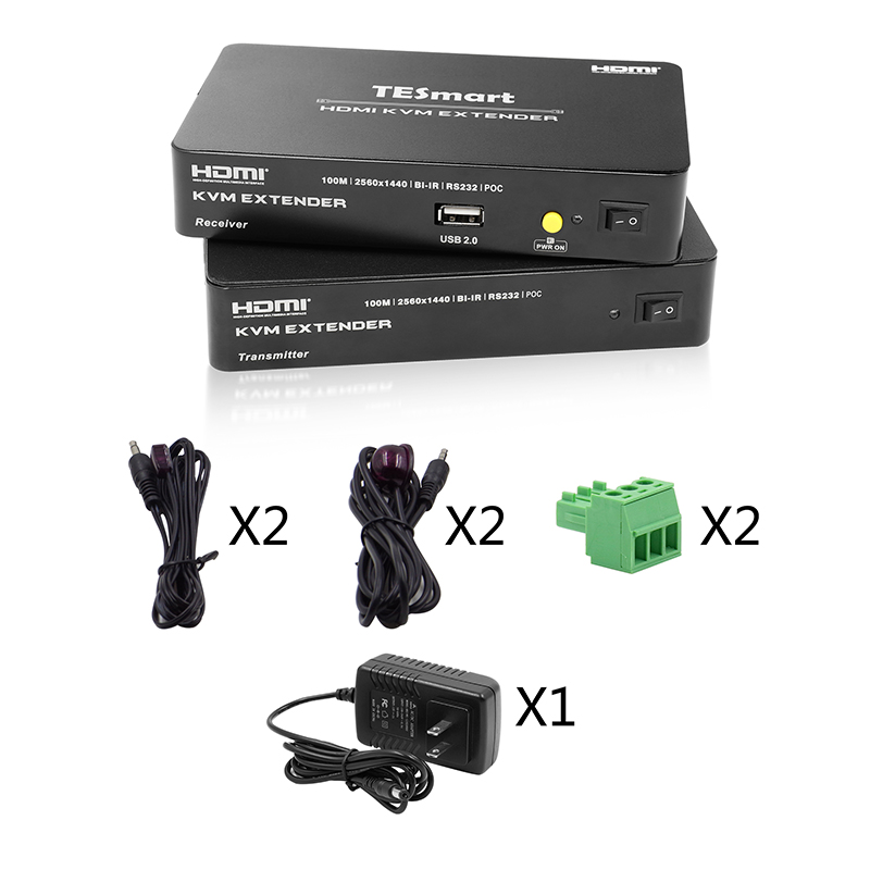 high speed hdmi usb kvm extender optic directly sale for computer