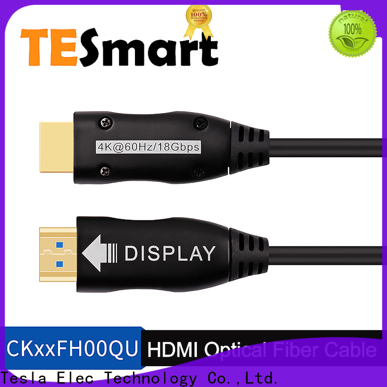 Tesla Elec high speed fiber optic hdmi cable with good price for UHD TV