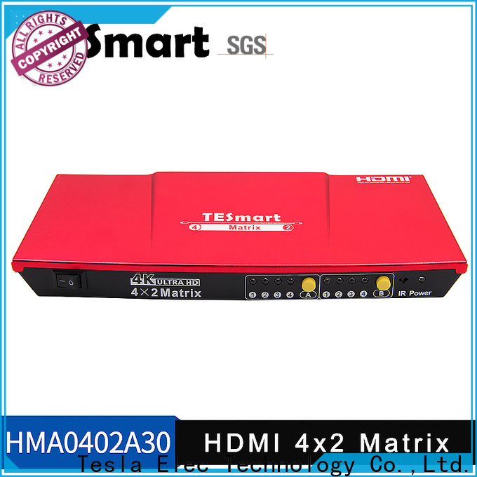 Tesla Elec hdmi matrix 2x4 manufacturer for media player