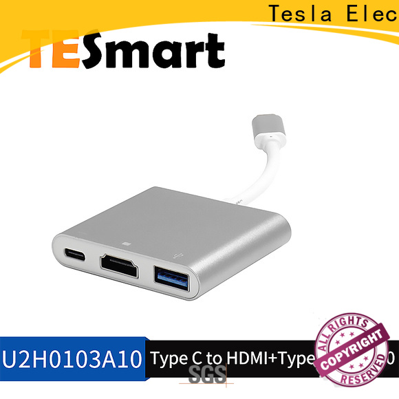 Tesla Elec aluminum alloy vga hdmi adapter directly sale for laptop