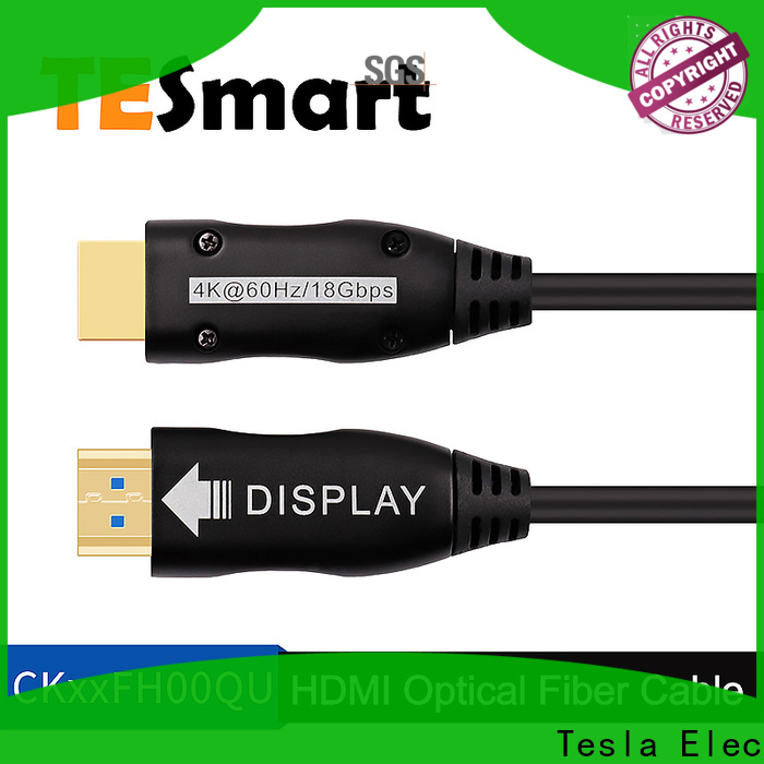 Tesla Elec fiber optic hdmi cable wholesale for laptop