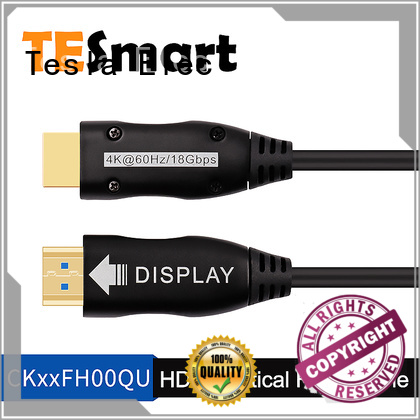 Tesla Elec celerity fiber optic hdmi directly sale for UHD TV