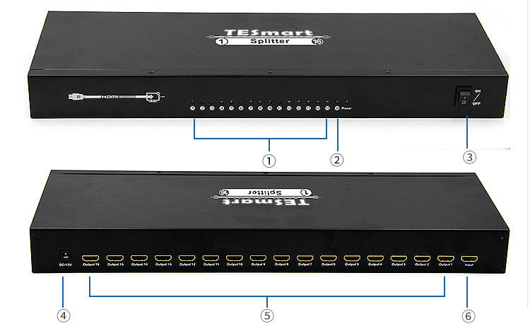 1x16 HDMI splitter Support FULL HD 4K-1