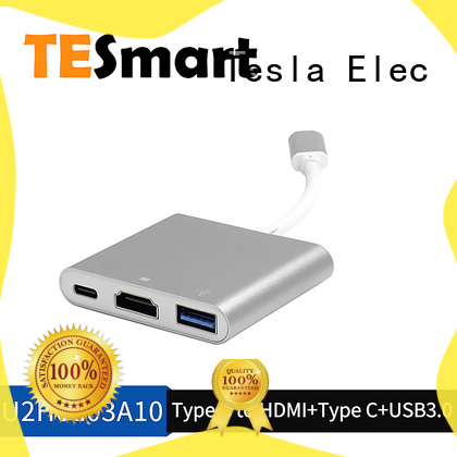 Tesla Elec aluminum alloy usb type c to hdmi adapter customized for mobile phone