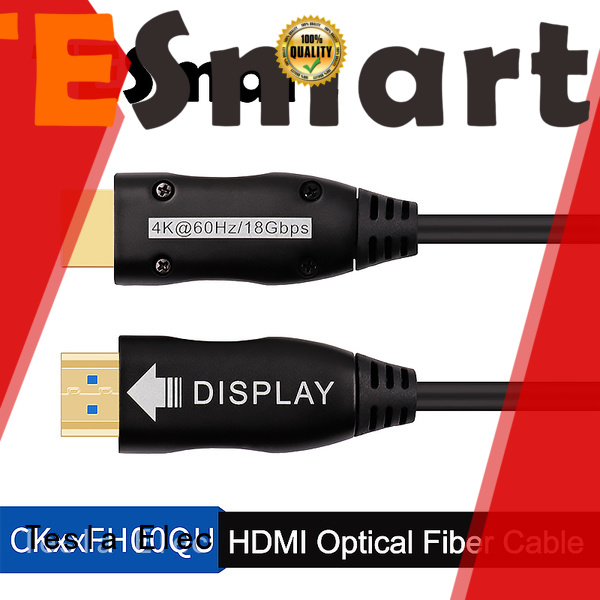 Tesla Elec uncompressed fiber optic hdmi cable wholesale for UHD TV