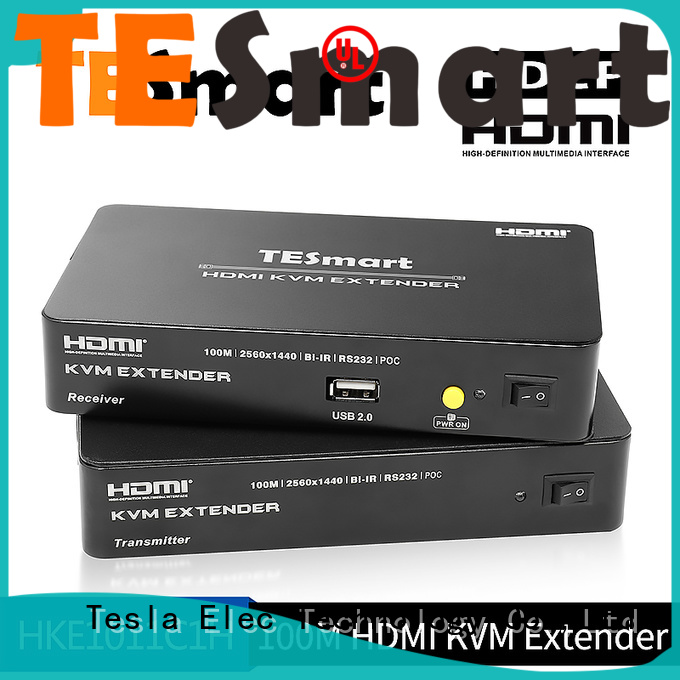 Tesla Elec aluminum alloy 4k kvm extender wholesale for screen display